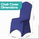 image 2 of Chair Cover Spandex Polyester Stretch Fabric Dining Slipcovers - 10pcs