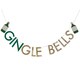 image 1 of Glitter Foil Gingle Bells Christmas Gin Cardboard Letter Banner 2m