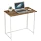 image 1 of House of Home Folding White Wood Computer Desk Foldable Study Coffee Table Laptop Office PC | Brown