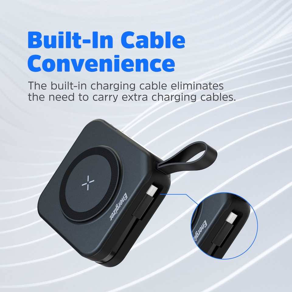 image 1 of Energizer 10mAh Magnetic QI Wireless Power Bank + AC Black