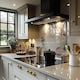 image 2 of Watercolour Flowers Splash Back | White