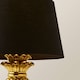 image 5 of ValueLights Pineapple Painted Gold Table Lamp with Small Black Tapered Shade and E14 Golfball LED 4W Warm White 3000K Bulb | Black