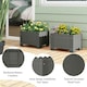 image 10 of COSTWAY 2 Pack Planter Box Raised Garden Bed Grey