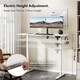 image 4 of Vonhaus White Height Adjustable Standing Desk 140x60cm