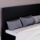 image 4 of Vida Designs Lisbon 4ft Small Double Size Ottoman Bed Storage Faux Leather, Black, 120 x 190cm