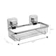 image 5 of Showerdrape Pushloc Chrome Steel Suction Wall Mounted Rectangular Basket | Chrome | Chrome | 1