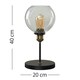 image 3 of ValueLights Pair of  Sheridan Black and Gold Table Lamps with Clear Glass Globe Shade and LED Bulbs