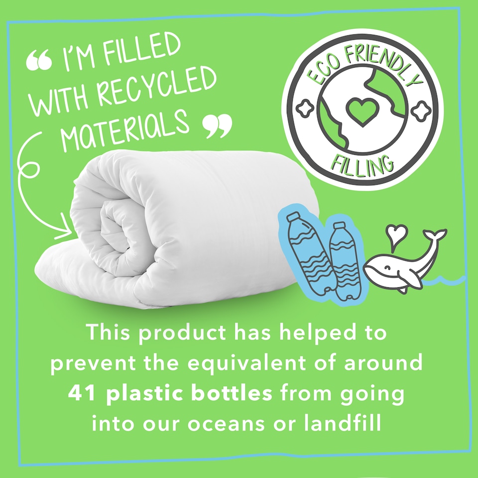 image 1 of Snug Brilliantly Bouncy 10.5 Tog Duvet | White | Single