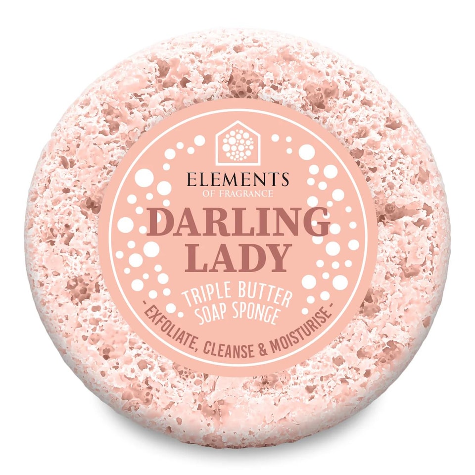 Elements of Fragrance Triple Butter Soap Body Buffer Sponge - Darling Lady