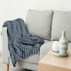 image 7 of Lush Faux Rabbit Fur Charcoal Throw 140x180cm
