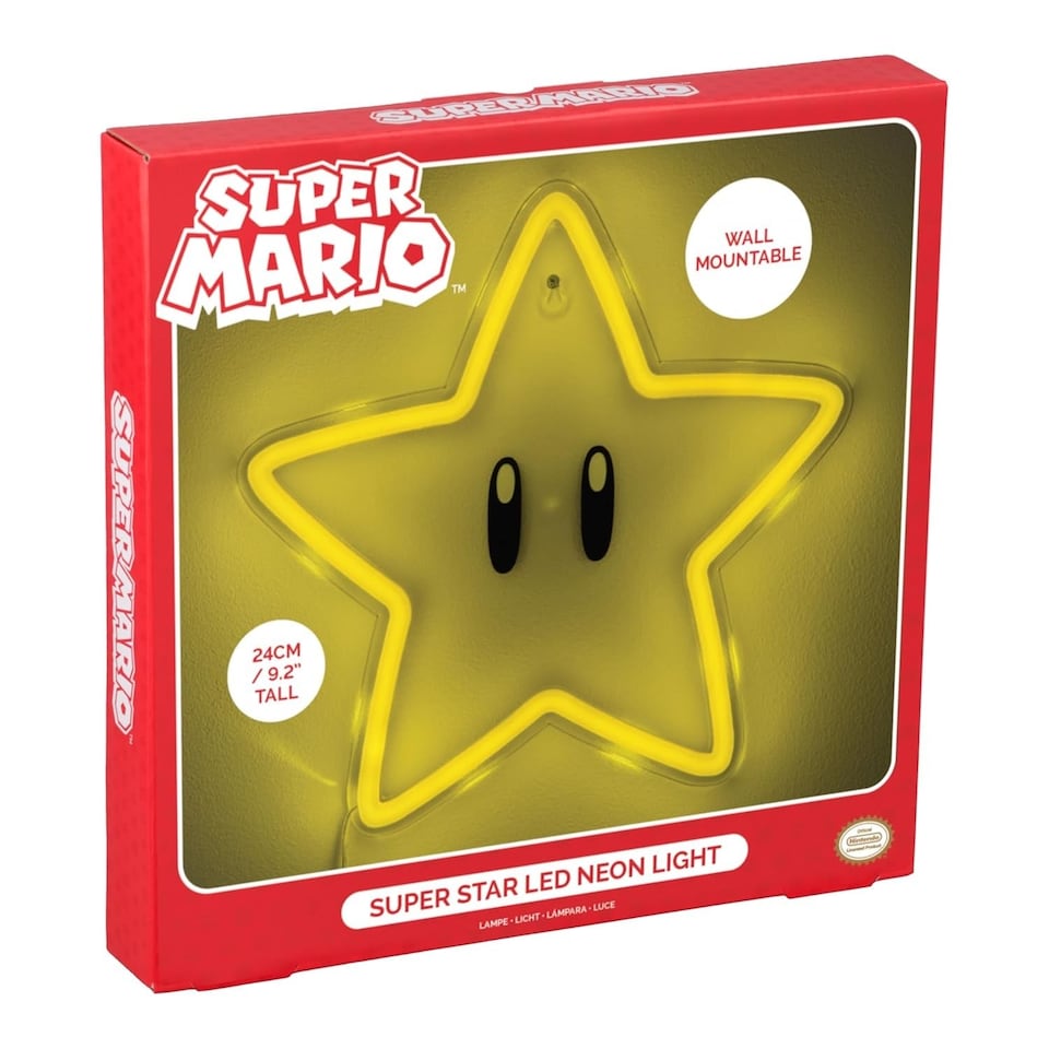 image 1 of Super Mario Super Star LED Neon Light