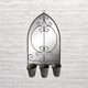 image 1 of Rusty Wall Mirror with Triple Planter - Distressed Metal - L15 x W45 x H73 cm Black