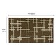 image 5 of JVL Vector Indoor Machine Washable Doormat 40x70cm, Brown