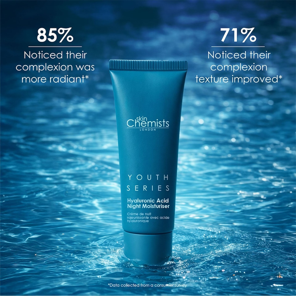 image 1 of skinChemists 1% Hyaluronic Acid Anti-Ageing Night Moisturiser 50ml for Dryness, Fine Lines, Wrinkles