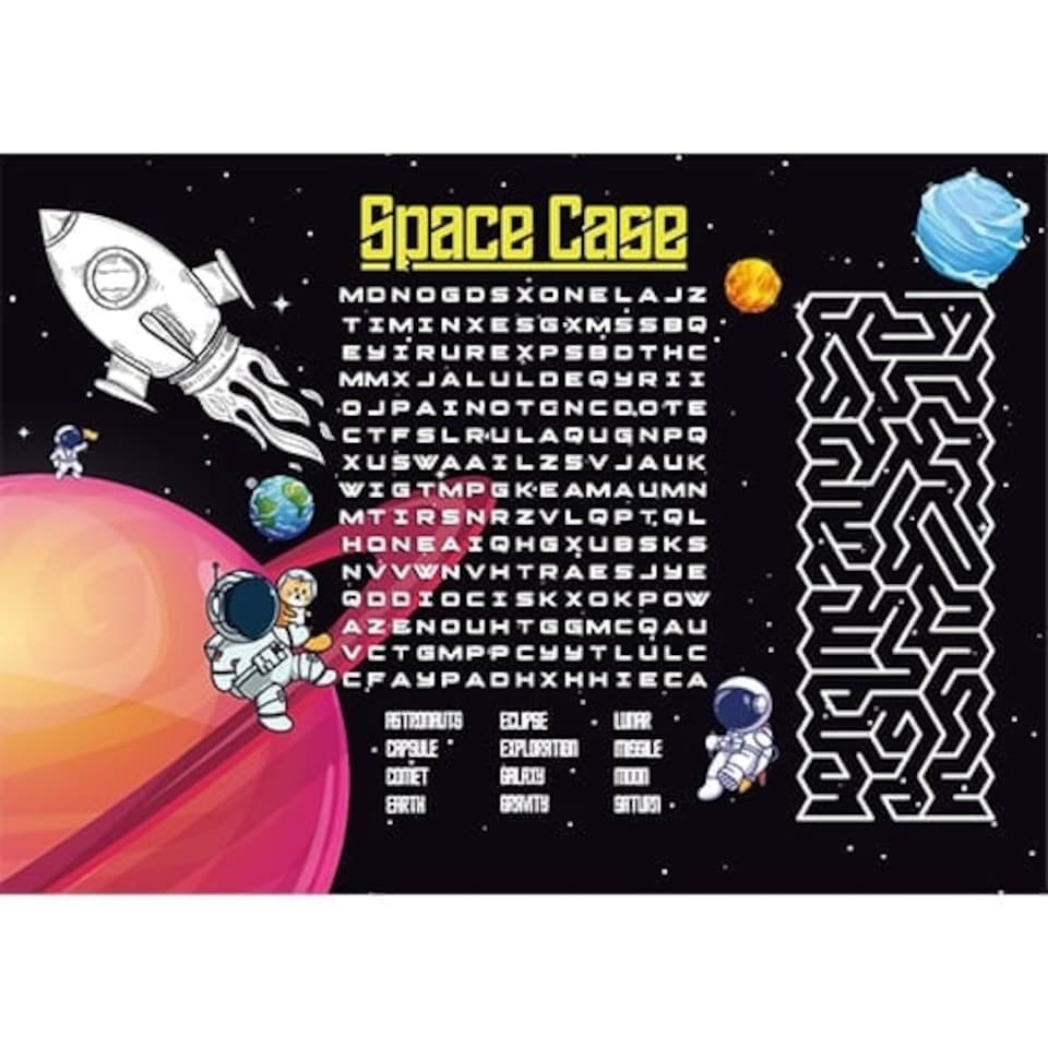 A4 Space Kids Activity Placemat Sheet