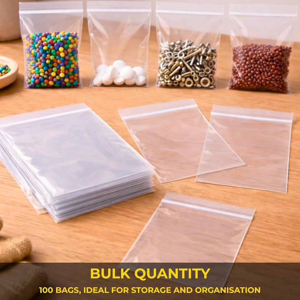 image 1 of 200 Clear Zip Seal Bags 3.5x4.5 Inch Resealable Pouches | Clear