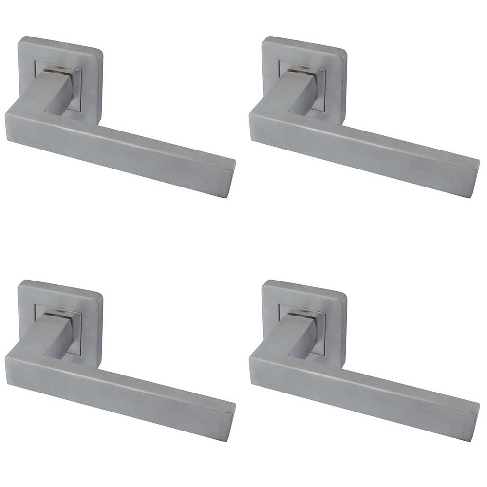 4 PACK Sirius Satin Stainless Steel Door Handle - Grade 304 Excellence - Interior Handle