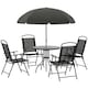 image 1 of Outsunny 6PC Garden Dining Set Outdoor Furniture Folding Chairs Table