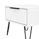 image 5 of Osaka 1 Drawer Bedside Table in White Matt (Ready Assembled) | White | White Matt