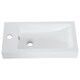 image 6 of kleankin Bathroom Wash Basin Vanity With Ceramic Sink Base Cabinet Two Doors 