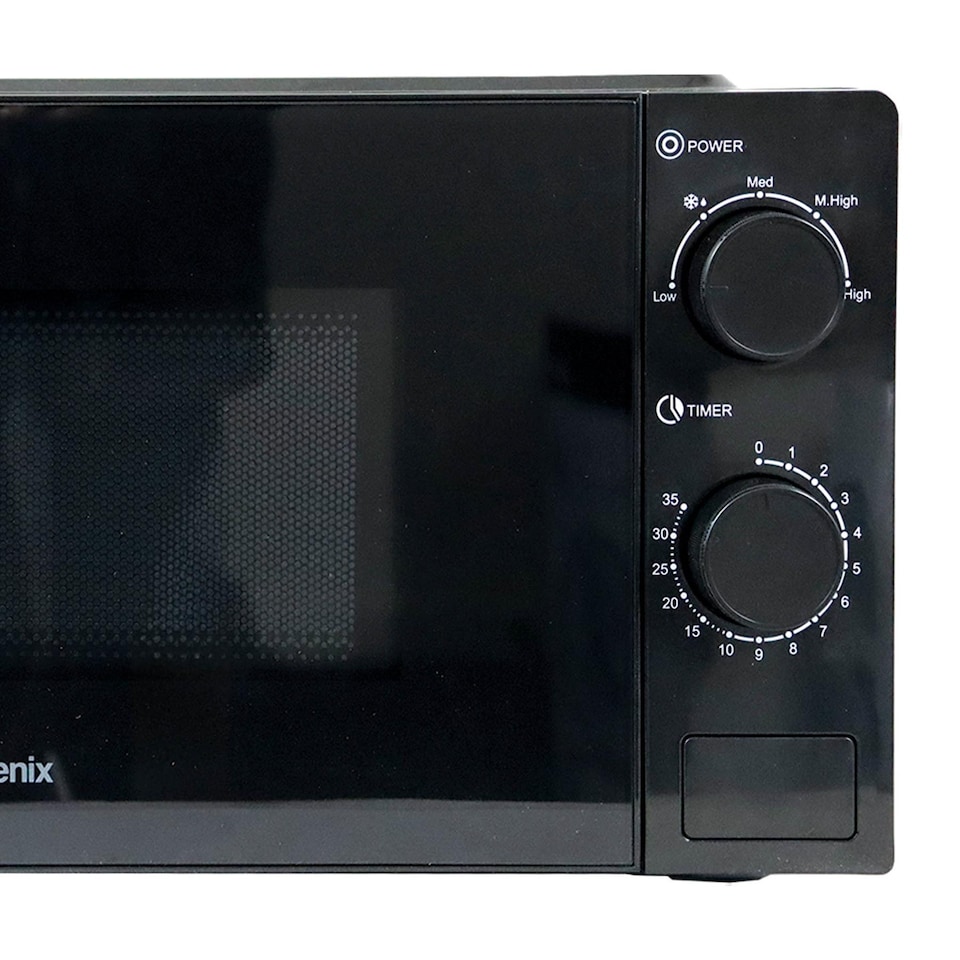 image 1 of Manual Microwave, 700 W, 20 Litre, 35 Minute Timer, Black, Igenix IGMS02071B