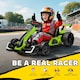 image 3 of HOMCOM 24V Electric Go Kart for Kids with Adjustable Seat, Green
