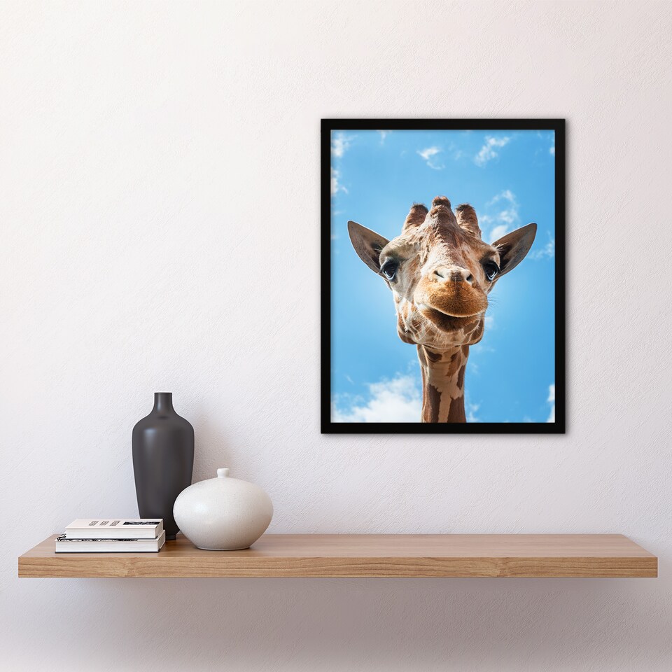 image 1 of Carol M Highsmith Giraffe Head Up Close Look Framed Wall Art Picture Print A3
