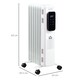 image 5 of HOMCOM 1500W Oil Filled Radiator, 7 Fin Portable Electric Heater with LED Display, 24H Timer, 3 Heat Settings, Adjustable Thermostat, Safety Cut off, Remote Control, White
