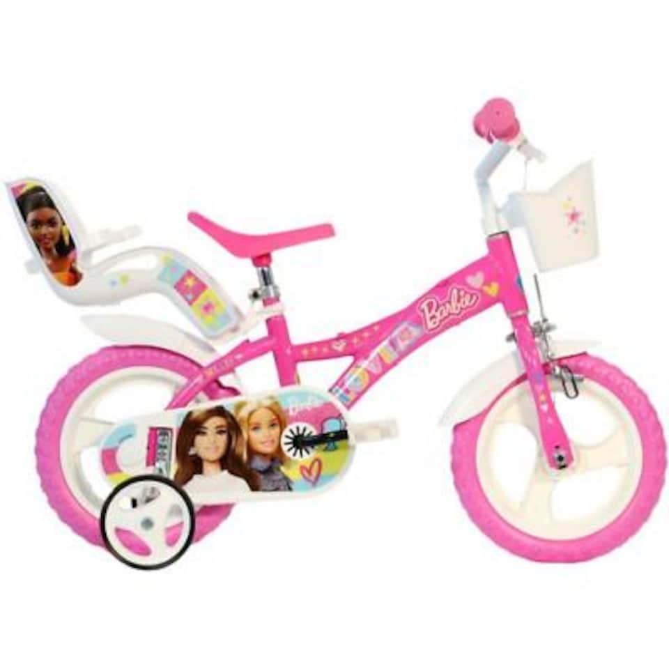 Dino Barbie Rosa 12in Kids Girls Bike - Pink