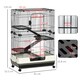 image 4 of PawHut Four-Level Small Animal Cage, Indoor Pet House, Black, 81 x 52.5 x 114 cm