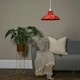 image 3 of ValueLights Retro Style Gloss Red Metal Easy Fit Ceiling Pendant Light Shade - Complete with a 10w LED Bulb 3000K Warm White