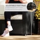 image 7 of Outsunny 2 Seater Rattan Garden Sofa with Deep Seat, Wide Arms, Black | Black | Black, Cream White | Two Seater