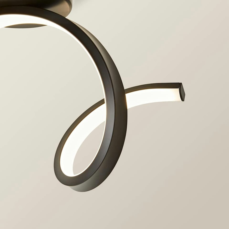 image 1 of ValueLights Infinity Black Single Twist Integrated LED Wall Light
