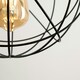 image 2 of ValueLights Retro Style Matt Black Metal Basket Cage Ceiling Pendant Light Shade
