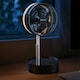 image 4 of Pro Breeze 2‑in‑1 Portable Rechargeable Folding Fan (Desk & Floor) - Black
