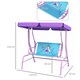 image 7 of Outsunny 2 Seater Kids Swing Chair, Fairy-Themed with Adjustable Canopy
