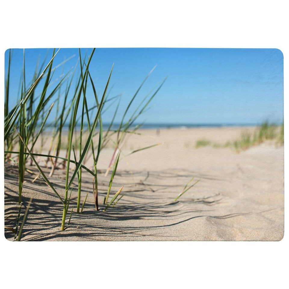 image 1 of Grass in the sand dunes with the lake in the background (Rug) Cream | S