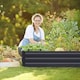 image 5 of Living and Home Galvanized Steel Raised Garden Bed Planter Box - 120*90*30cm | Black