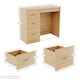 image 3 of Vida Designs Riano 3 Drawer Dressing Table Vanity Makeup Desk, Pine