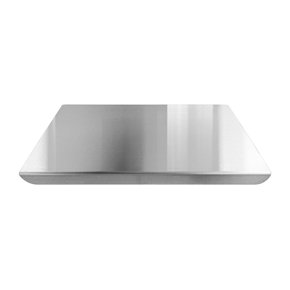 image 1 of Argon Tableware 2pc Counter Edge Chopping Board Set - Stainless Steel Non-Slip Kitchen Worktop Saver Food Cutting Protector | Silver | Silver | 40 x 30 x 2 CM | 60 x 40 x 2 CM | 2