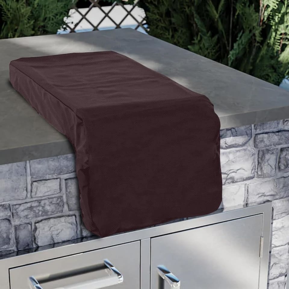 image 1 of Covers&All Built-in Grill Side Burner Cover, Waterproof UV & Weather Resistant BBQ Grill Protector, 20 in W x 33 in D x 18 in H, Coffee