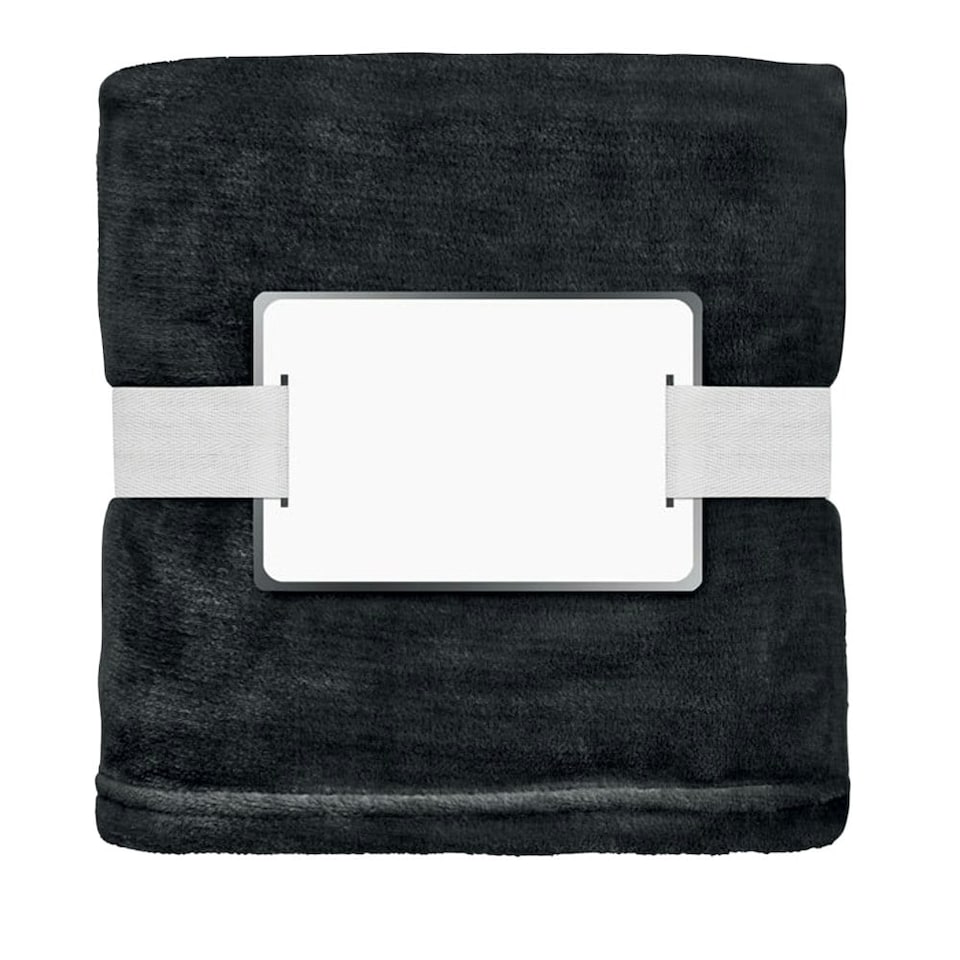 image 1 of MidOcean Logan RPET Fleece Blanket - Black - One Size | Black
