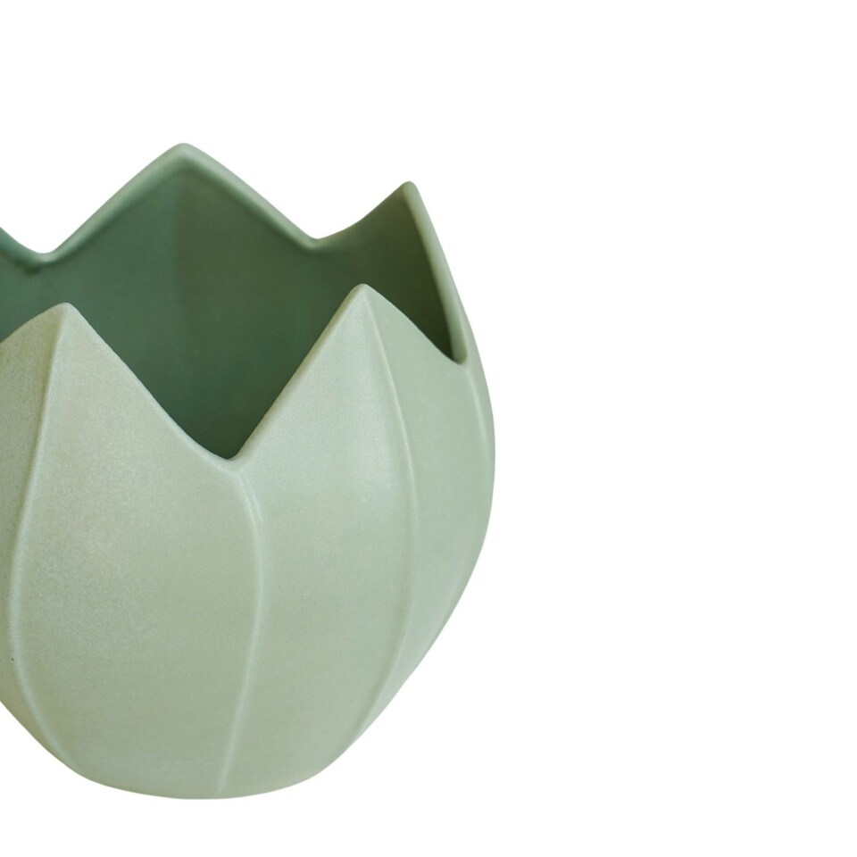 image 1 of Kew Flower Planter Pistachio Green Green