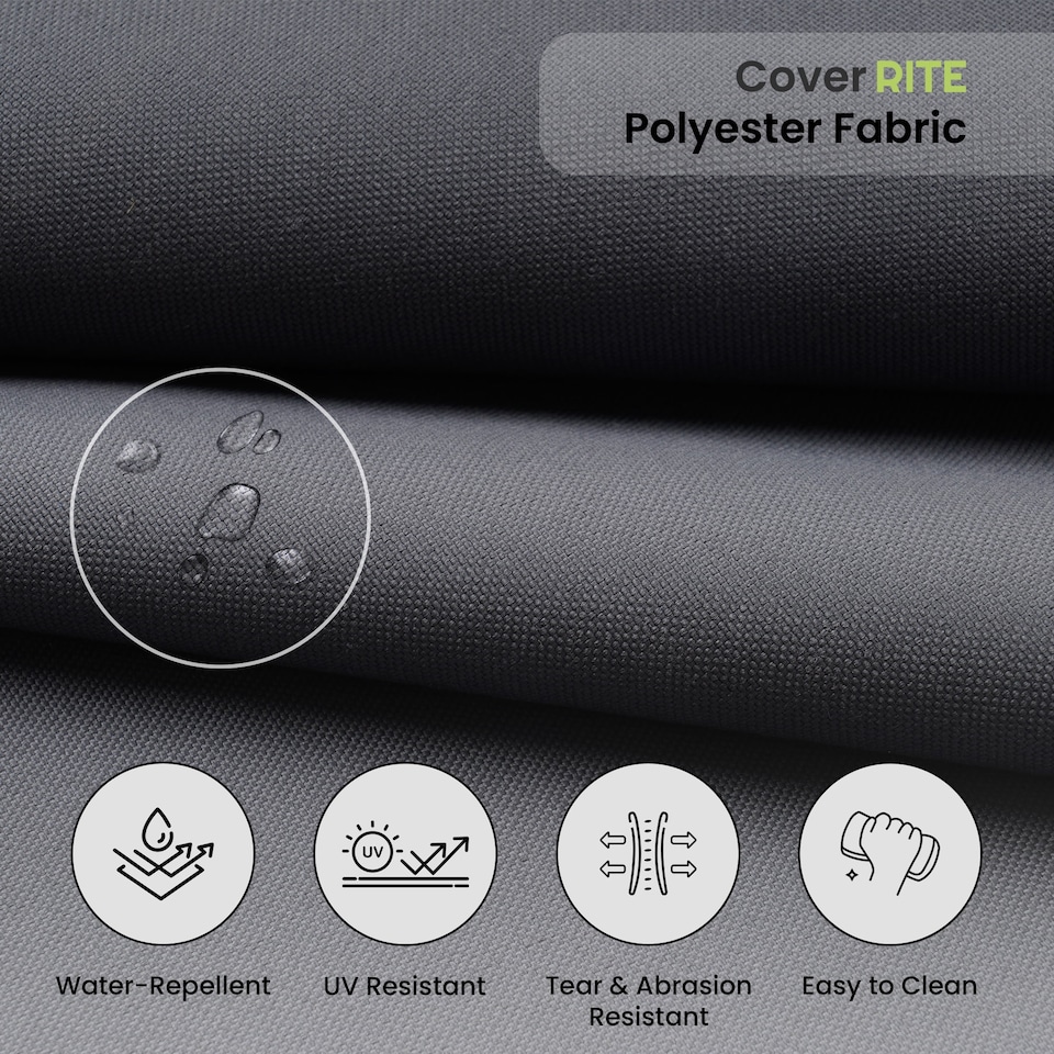 image 1 of Covers&All Outdoor 5 in Seat / Back Cushion with Highly Durable Cover Rite Fabric, 22 in W x 24 in L x 5 in Thick, Grey