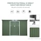 image 3 of Outsunny 9 x 4FT Metal Garden Storage Shed w/ 2 Door, Light Green