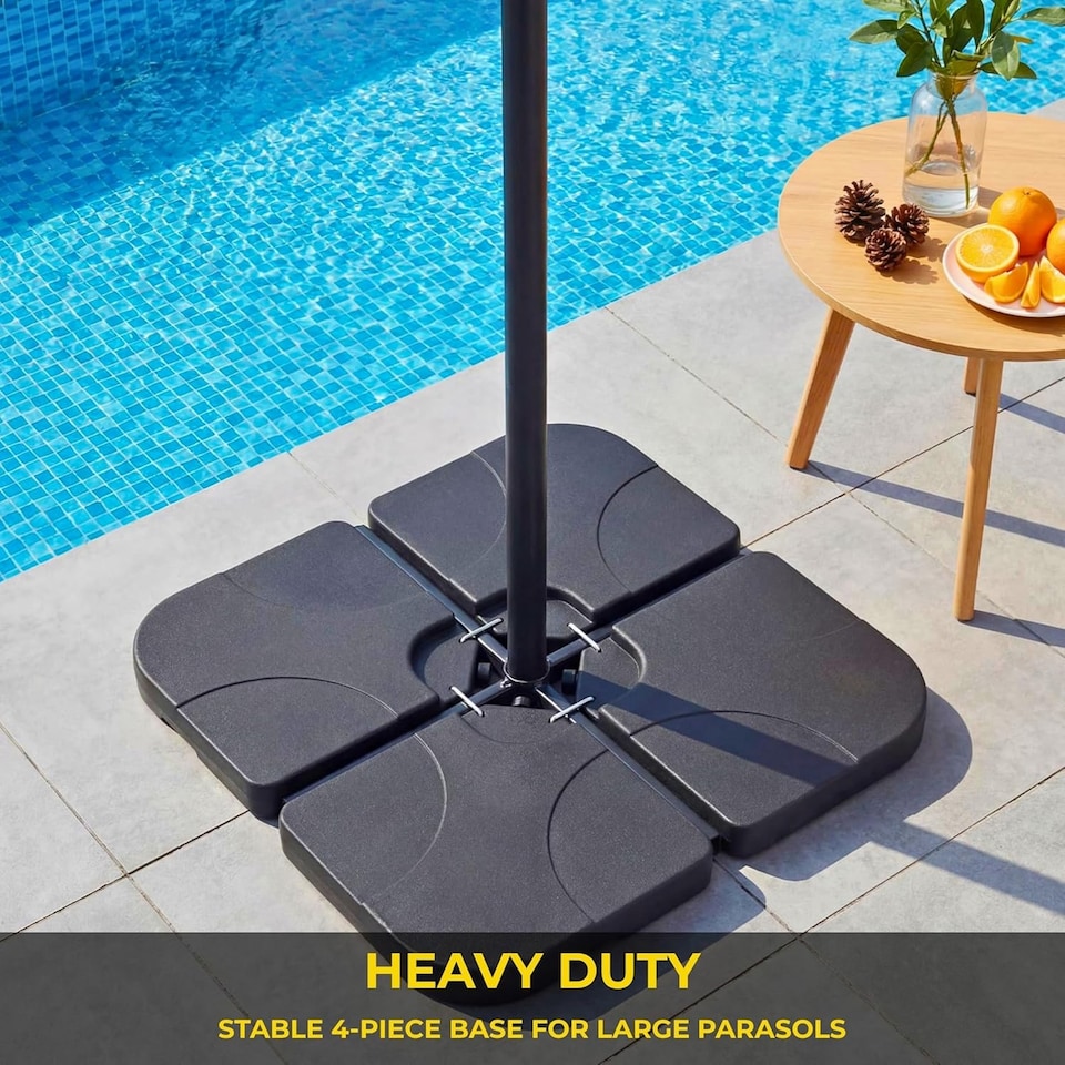image 1 of 4Pcs Parasol Weights Cantilever Parasol Base Fillable Hanging Banana Umbrella Stand for Outdoor Patio Offset Garden Parasols