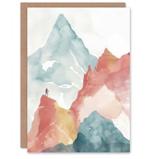Hills Hiking Adventure Light Soft Hiker Him Her Birthday Card