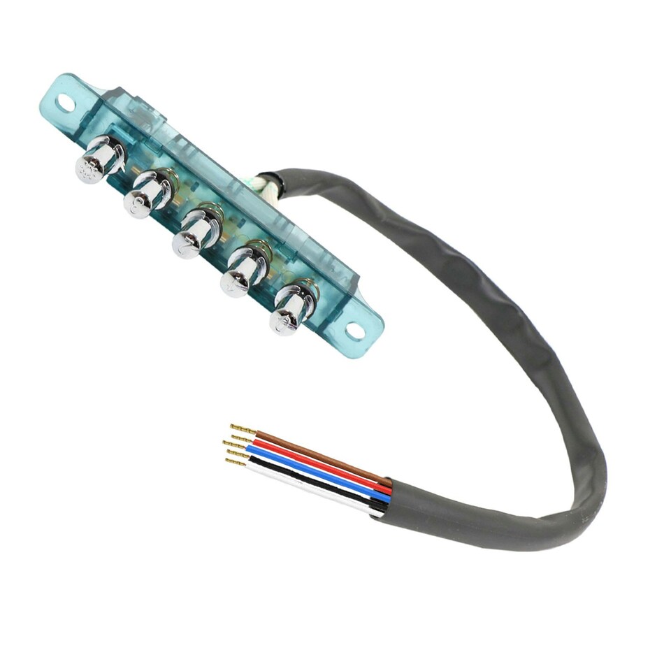 image 1 of SPARES2GO 5 Button Control Selector Switch for Terzismo Cooker Hood Extractor Fan Vent + Connector Cable
