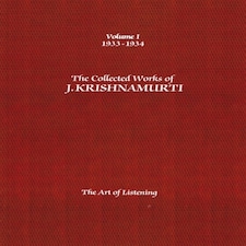 The Collected Works Of J.krishnamurti  - Volume I 1933-1934