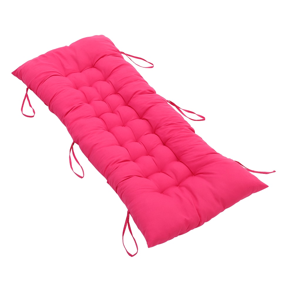 image 1 of Living and Home Thick Chaise Lounge Chair Cushion,Rose Red-110cm | Red